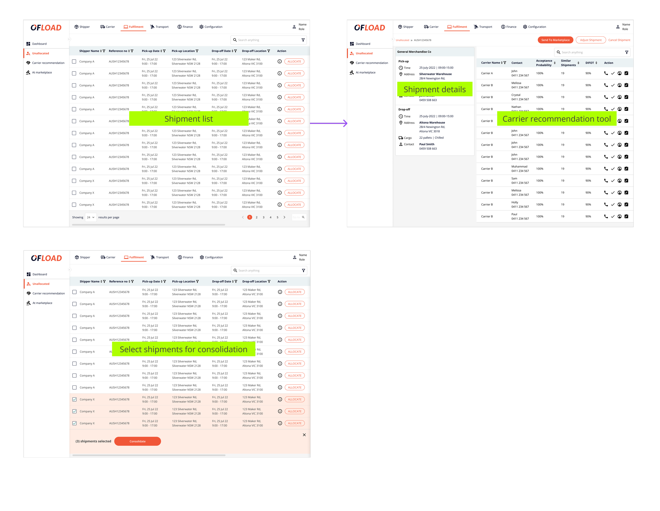 Fulfilment prototype design
